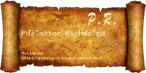 Pásztor Richárd névjegykártya