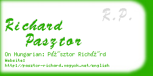 richard pasztor business card